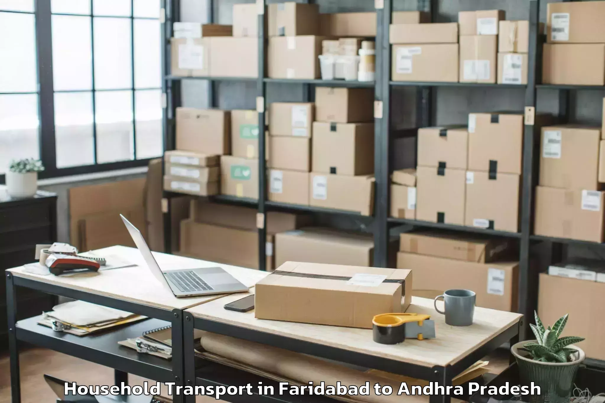 Faridabad to Ichchapuram Household Transport Booking